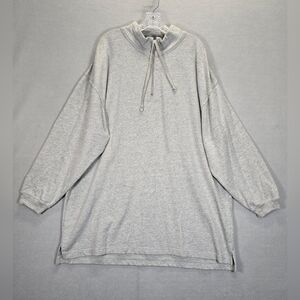 Eddie Bauer Mens Sweatshirt Tall Extra Large Gray  1/4 Zip